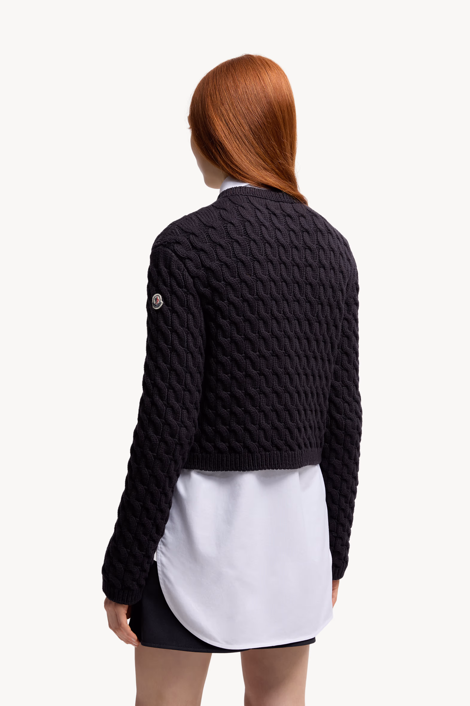 Cardigan en coton mélangé Femmes Bleu marine Moncler 5